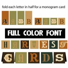 Harvest Cards Color Font