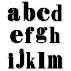 Letters Lower Case A thru M Vinyl for Coasters