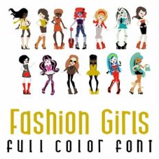 Fashion Girls Full Color Font