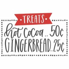 Hot Cocoa and Gingerbread Treats Sign