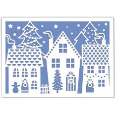 Festive Christmas Village Card