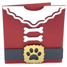 christmas paw dog card