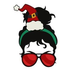 Messy Bun Santa Hat