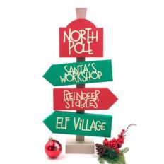 3D North Pole Sign