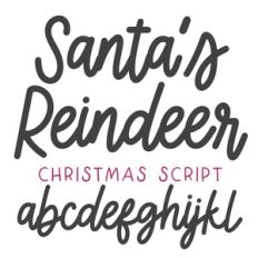 BFC Santa's Reindeer Christmas Script Font