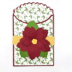 Poinsettia Envelope Pocket Bag