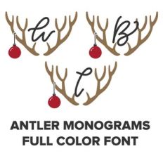 ornament anters full color monogram font