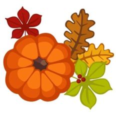 Fall Pumpkin and Leaves