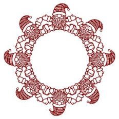 Santa monogram frame