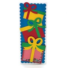 Stacked Gift Slimline Shaker Card