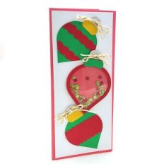 Christmas Ornament Slimline Shaker Card