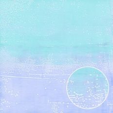 Aqua and Cornflower Blue Bubbled Watercolor Monoprint Gradients