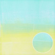 Aqua and Lime Bubbled Watercolor Monoprint Gradients