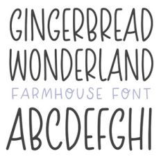 BFC Gingerbread Wonderland Christmas Farmhouse Font