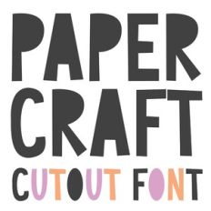 BFC Paper Craft Cutout Font