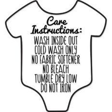 Care Instructions Baby Onesie