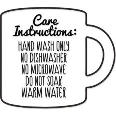 Care Instructions Cup