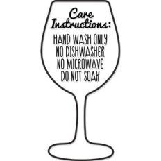 Care Instructions Wine Glass