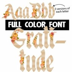 Gratitude Color Font