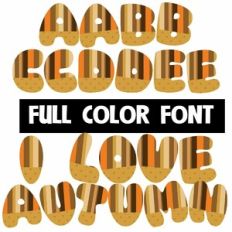 I Love Autumn Color Font
