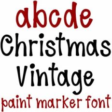 christmas vintage paint marker font