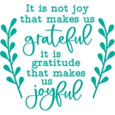 it is not the joy that makes us grateful