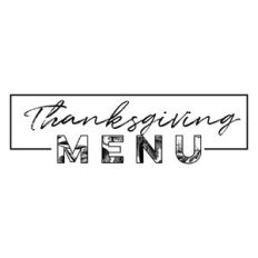 thanksgiving menu framed