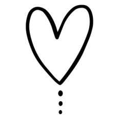 Heart with dots outline shape