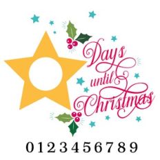 Days Until Christmas Countdown Star