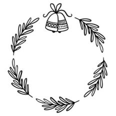 Christmas bells holly wreath