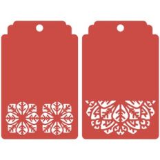 christmas gift tags with snowflake ornament