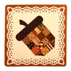 Card Acorn Patchwork Overlay