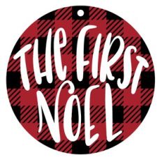 the first noel buffalo plaid ornament