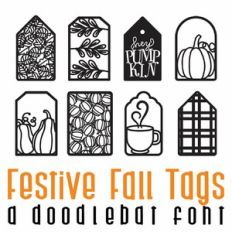 Festive Fall Tags Doodlebat Font
