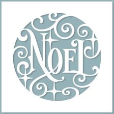 Noel Cutting Christmas Card