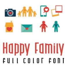Happy Family Full Color Font