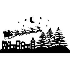 santa claus scenery border