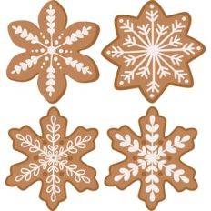 snowflake gingerbread cookies