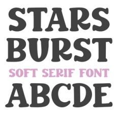 BFC Stars Burst Soft Serif Font