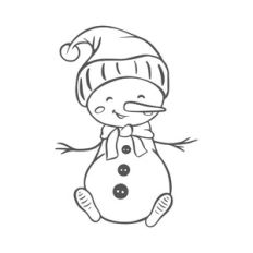Snowman in a hat