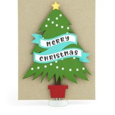 Christmas Tree Pop Dot Card