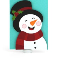 Snowman Pop Dot Card
