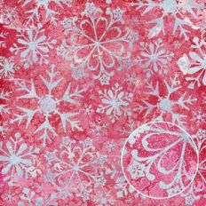 Red and Blue Grunge Snow Christmas Monoprint Background Pattern