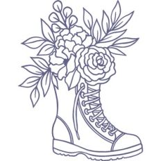 floral combat boot