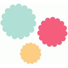 scallop circle nesting label shapes