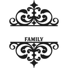 Vintage Family Name Frame Scroll