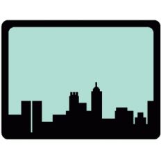 city skyline journaling card