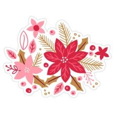 Holiday Poinsettia Print and Cut
