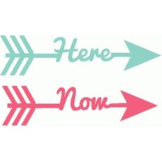 here and now word arrows