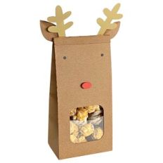 Reindeer Self Standing Bag with Window